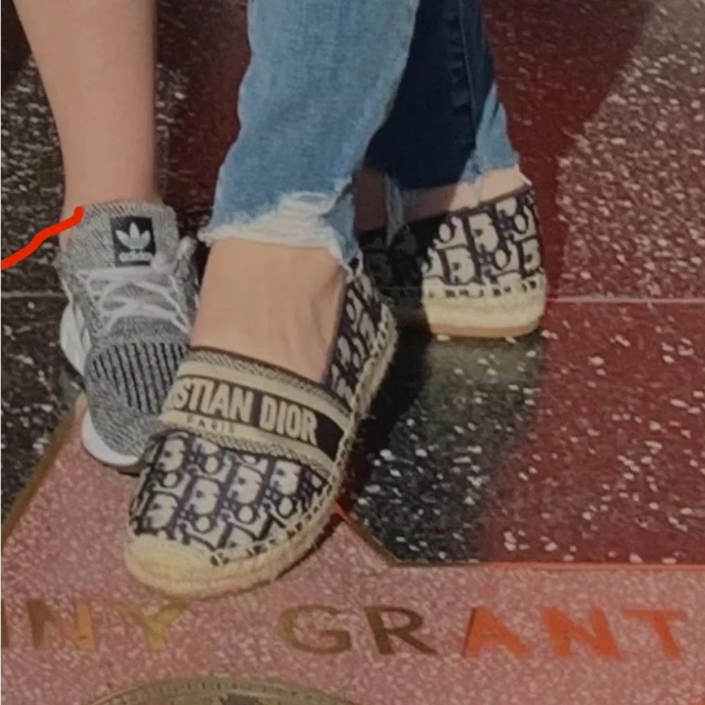 Dior Navy and Beige Oblique Logo Espadrilles
